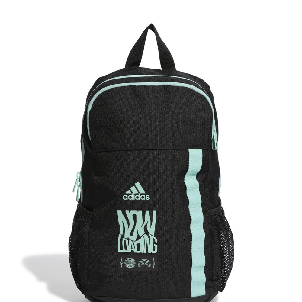 NWOT Adidas Black Backpack with Mint Highlights